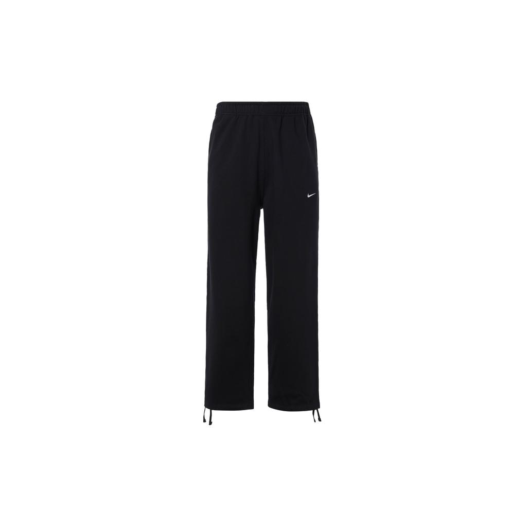 Nike Solid Color Mid-Rise Drawstring Sports Casual Pants Men Bottoms Black FN3343-010