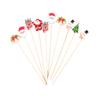 Christmas Party Decorations, 100 Count Cocktail Picks, Assorted Styles for Holiday Parties