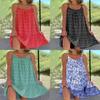 Summer Girl Dress With Watermark Print And Loose Fit For Casual Wear