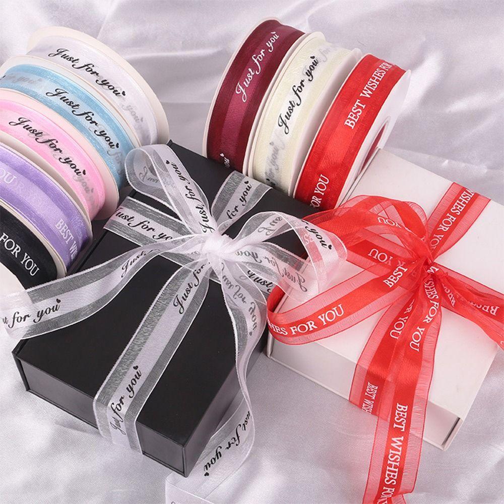 Best Wishes for You Chiffon Ribbons Multicolor Wrapping Decorations New Decorative Webbing