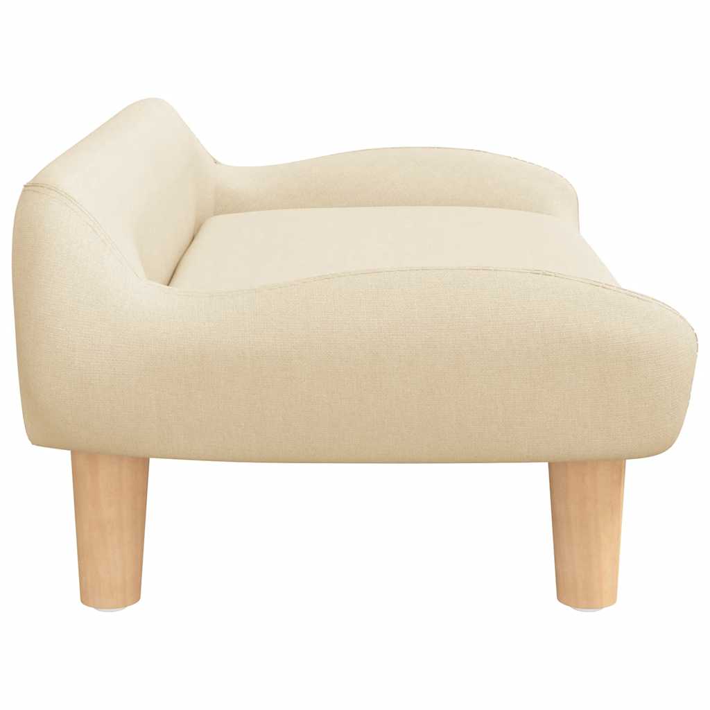 Kids Sofa Cream 70x40x24 cm Fabric