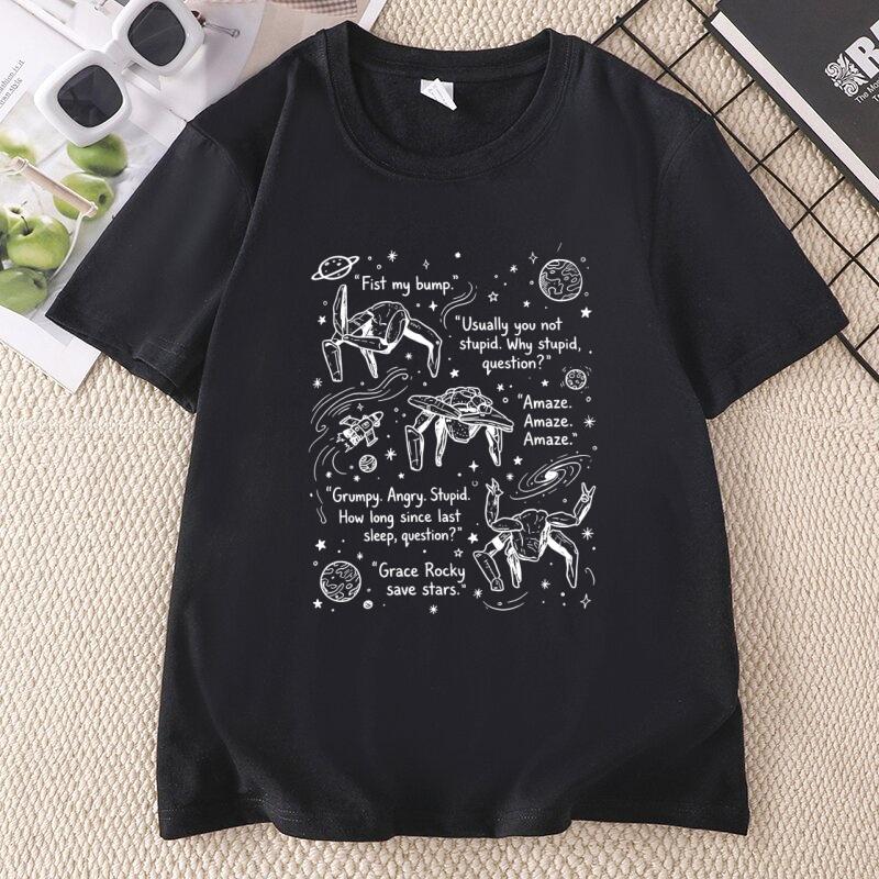 Project Hail Mary Rocky T-Shirt Unisex Unisex Retro Weltraum-T-Shirt Rocky Grafik-T-Shirts Sci-Fi Buchliebhaber T-Shirt Unisex Kleidung