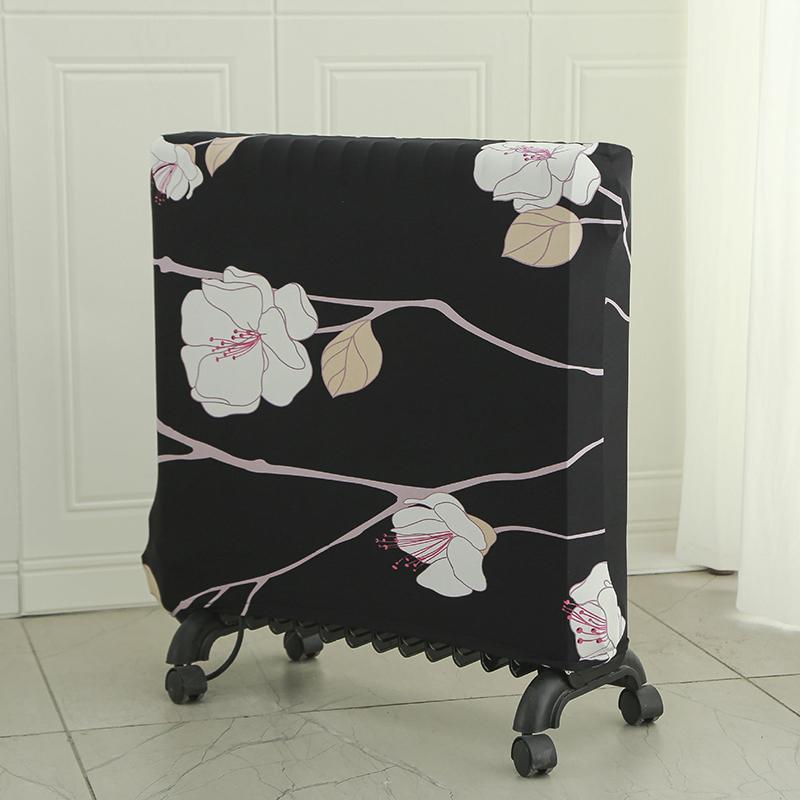 New Portable Heater Radiator Dust Cover Thickened Flower Print Elastic Household Oil Tin Radiator Protective Storage Dust Covers