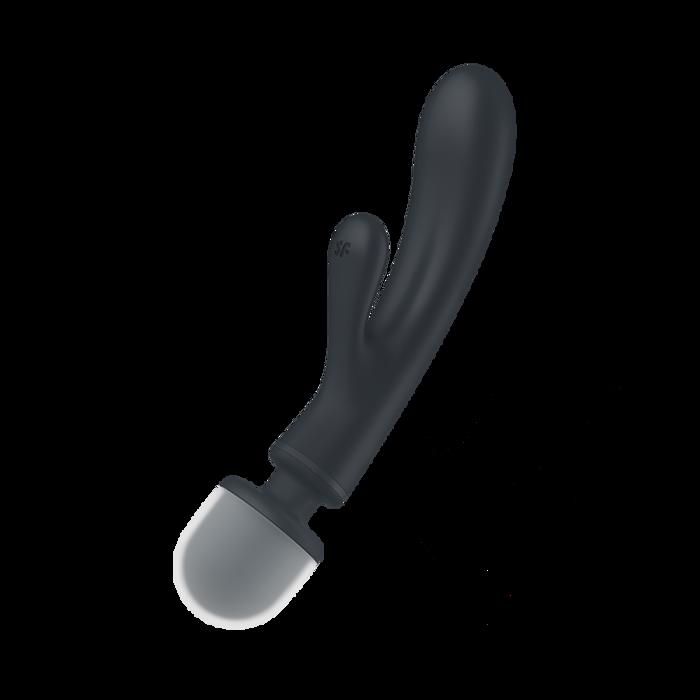 Vibromasseur rabbit et wand - Satisfyer - Triple Lover - Silicone - 3 moteurs - Étanche IPX7