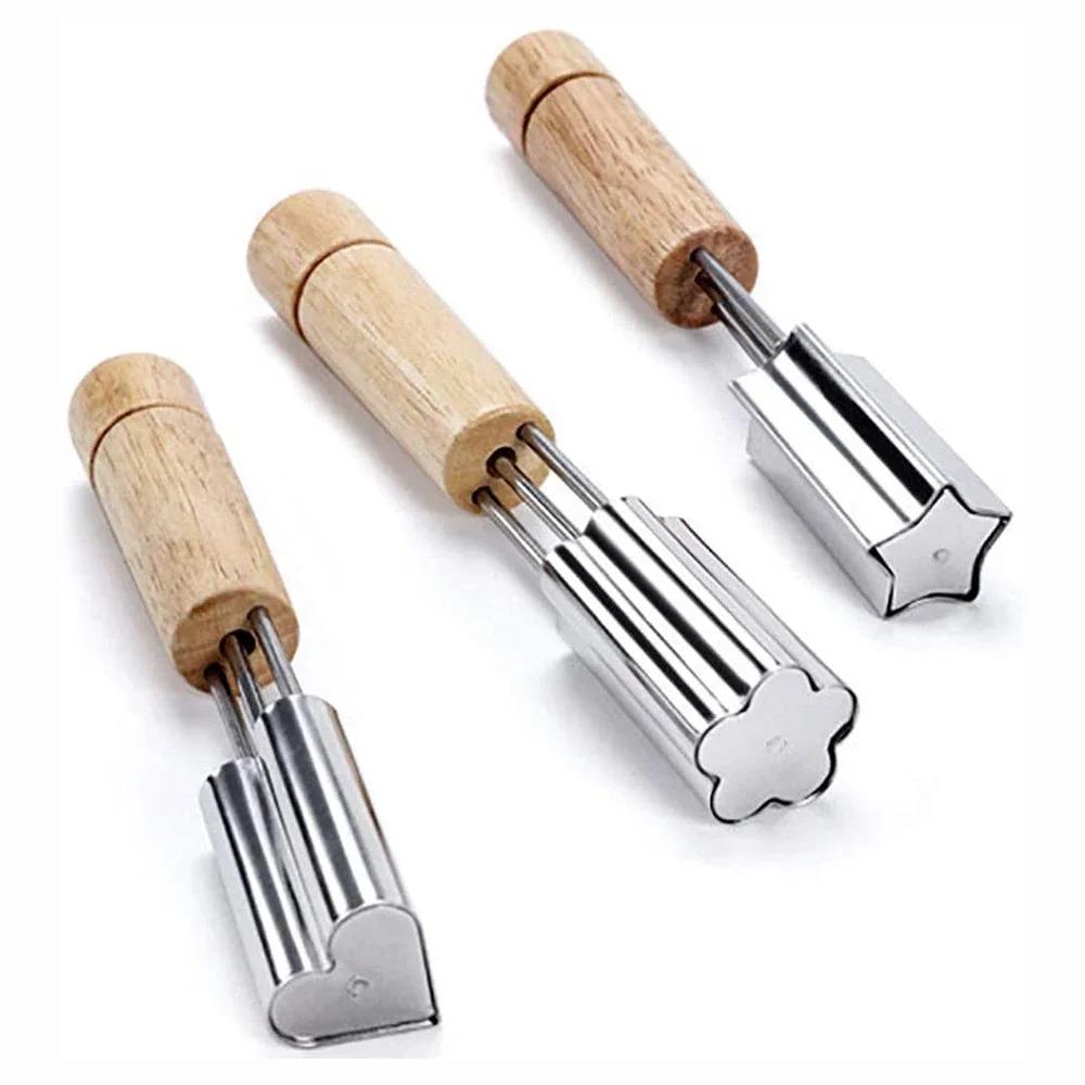 Vegetable and Fruit Cutting Machine Star Shaped Flower Heart Stainless Steel Biscuit Seal Mold Decorative Baking Products