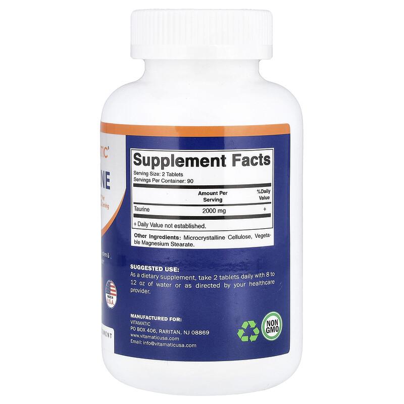 Taurine, 180 Tablets (1,000 mg per Tablet)