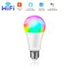 Tuya WiFi LED Light Bulbs 85-265V 12W 15W 18W E27 Alexa Lamp RF 2.4G Remote Google Home Voice Control Colorful Home Lighting