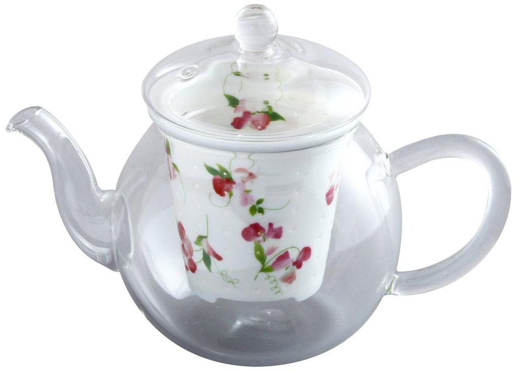 Arita Ware Celandine Glass Stylish Pot, Sweet Pea, Birth Flower of March, KA-300