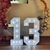 2 Stück DIY 73cm Digitales Licht mit Weißem Licht 3D KT-Platte Digitales Modell Geburtstag, Jubiläumsparty Dekoration, 18 Jahre, 20 Jahre