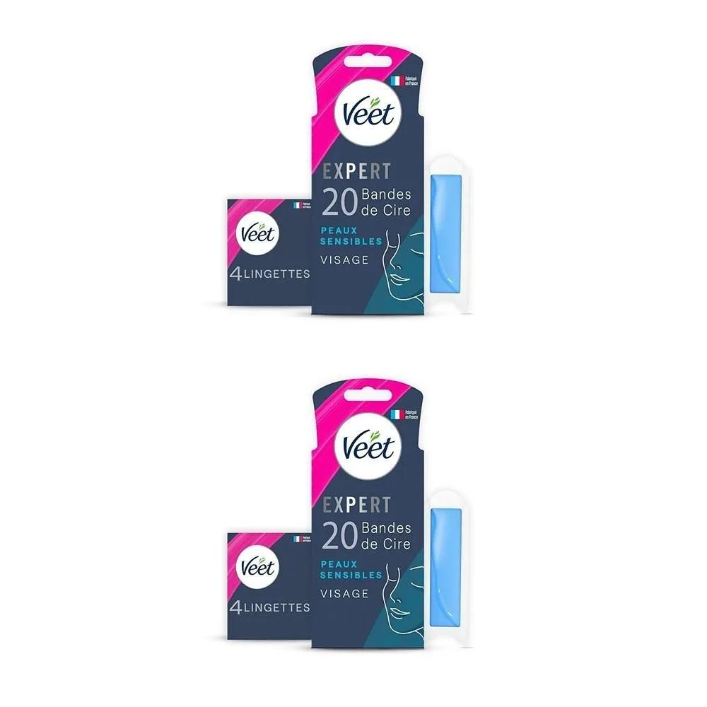 VEET Восковые полоски 20 шт. 2 упаковки Эксперт