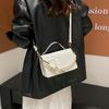 Pu Small Square Bag For Women With Stitching Detail For Daily Casual Use