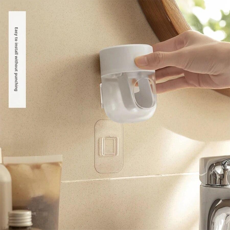 Zahnpastapresse, Wandmontage, kein Durchstoßen, quantitative Extrusion, arbeitssparend, abnehmbar, leicht zu reinigen