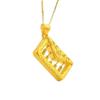 Gold-Plated Brass Abacus Pendant In Vietnamese Sand Gold Huang Style