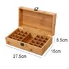 Aufbewahrungsbox für ätherische Öle aus Bambus, Reisedisplay, Kapazität für 35 Flaschen mit 5, 10 und 15 ml,