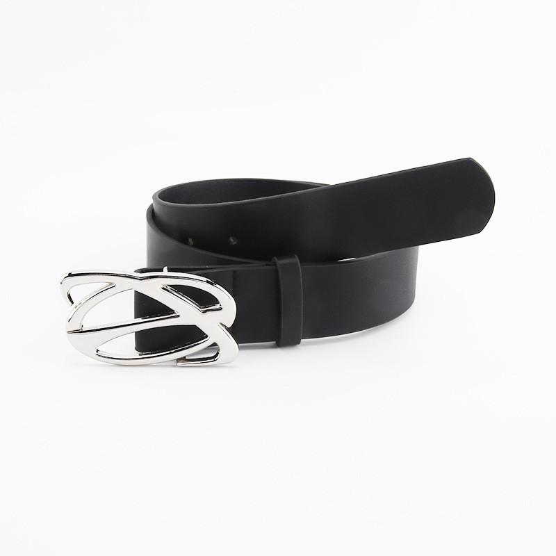 New Style Women's Denim Belt Decorative Belt With Smooth Alloy Buckle Trendy Fashion Belt