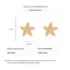 Exaggerated holiday style inlaid pearl starfish earrings beach style marine animal earrings