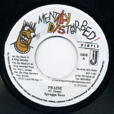 7-Zoll Schallplatte SPRAGGA BENZ - Praise NONE Mentally Distur Jamaika Reggae, Ska & Dub Gebraucht