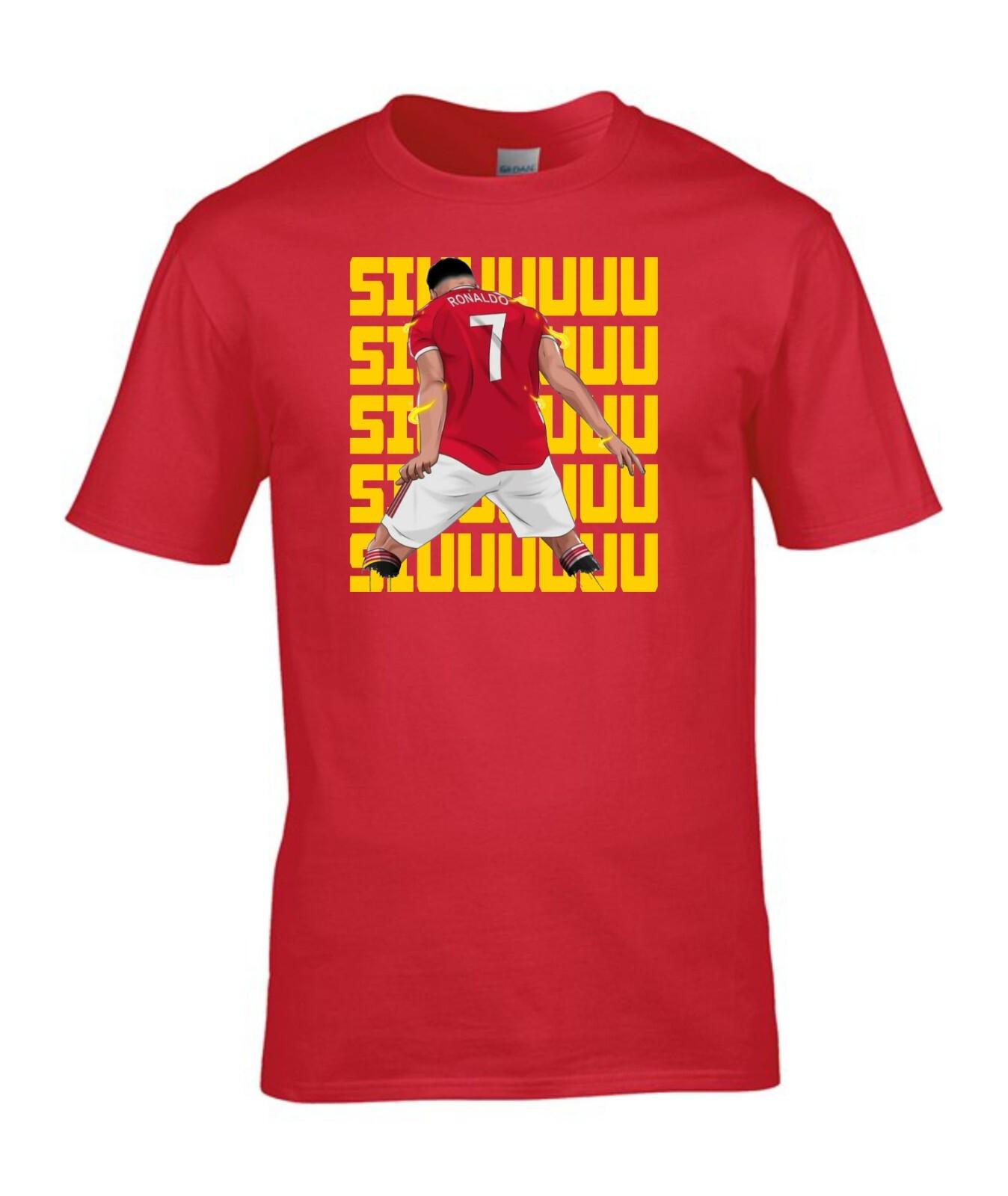 Ronaldo SIUUU T-Shirt, Cristiano CR7 SIUU Football Celebration Soccer Unisex Top M