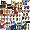 Medieval Roman Knight Legion Building Block Castle Green Dragon Forest Wolf  War Horse Dragon Lion Shield Armor Cloak Brick Toys