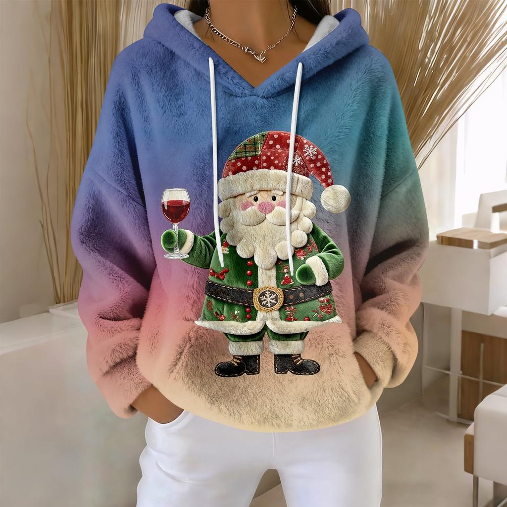 Dámské mikiny Oversized Zimní Plyšové Roztomilé Mikiny Pulovr Trendy Podzimní Zimní Oblečení