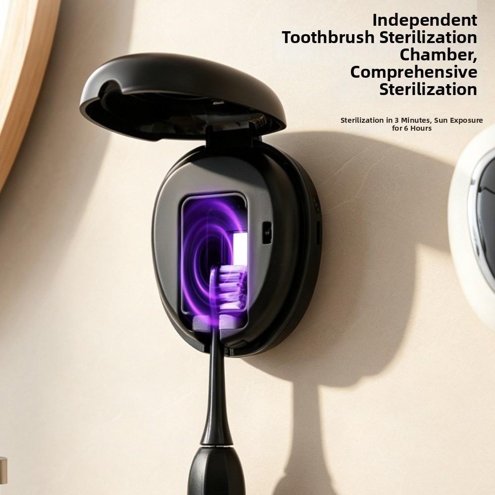 Waterproof Smart Toothbrush Rack Wall-Mounted Toothbrush Intelligent Drying Rack Bathroom