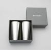 [Teshigoto Club] Red Ribbon and Washi Paper Wrapping: Nousaku Beer Cups, 270cc, Set of 2, Tin, Beer, N=2
