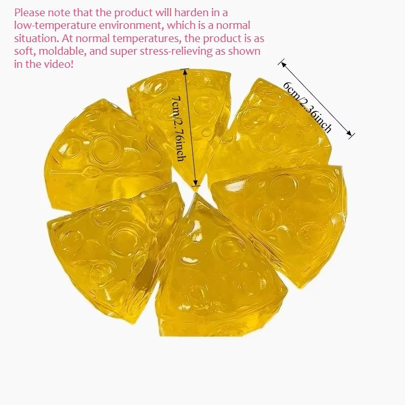 1Pc Squishy Honey Cheese Square Fidgets Toys Super Soft Mochi Cheese Squeeze Toy Funny Anti-Stress Sensory Toy For Adults