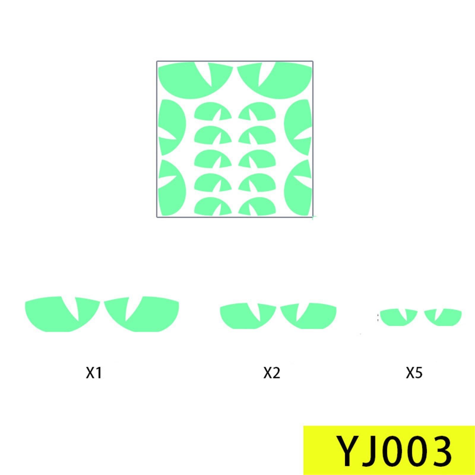 Halloween Decoration Night Light Stickers Horror Eyes Fluorescent -Emoji Stickers Scene Decoration Window Wall Stickers One Size