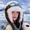 with Glasses Wool Beanie Hat Thickened Pullover Cap New Winter Plush Flight Hats  Cold Weather