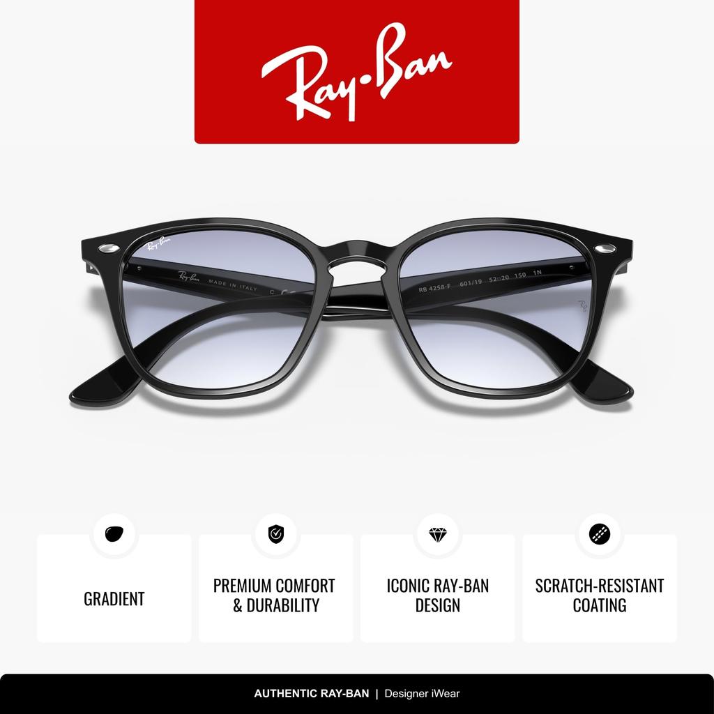 0RB4258F CLEAR GRADIENT LIGHT BLUE 52 [Ray-Ban] Sunglasses, Unisex, Adult, 601/19