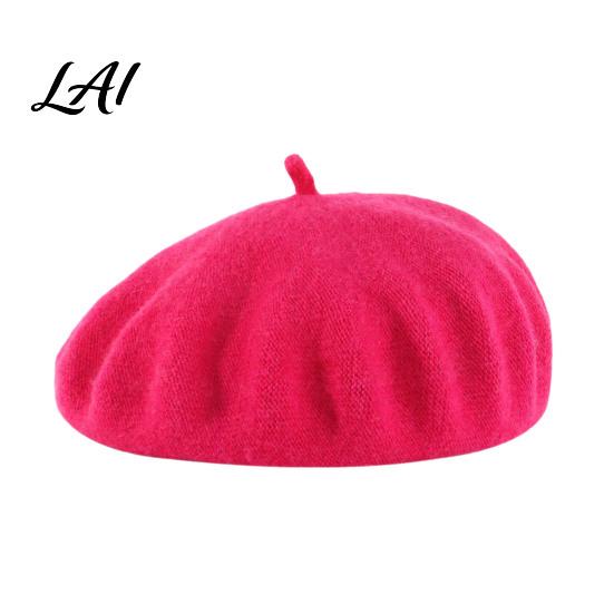 Slouchy Artist Hat Women Wool Beret Hat Elegant Classic Solid Color Winter Daily Casual Wear Accessory Cap Soft Breathable Blend Headwear for Ladies