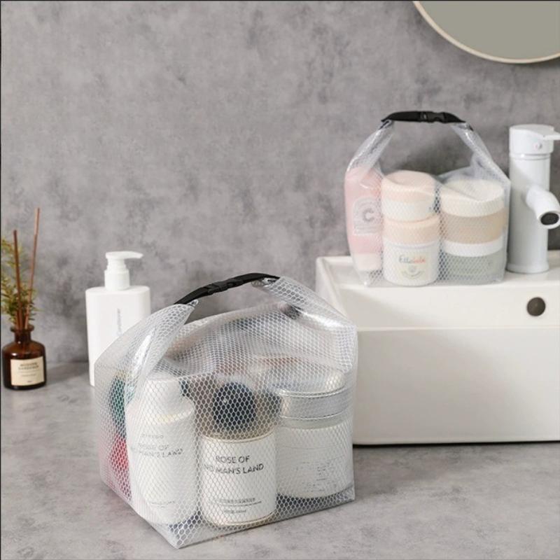 Handheld Portable Transparent Waterproof Toiletries Bag Multifunctional Travel Outdoor Swimming Fitness Storage Bag