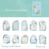 Journamm 10pcs/pack Flowers Window Stickers Laser Silver Decor Junk Journal DIY Srapbooking Aesthetics Stationery PET Stickers