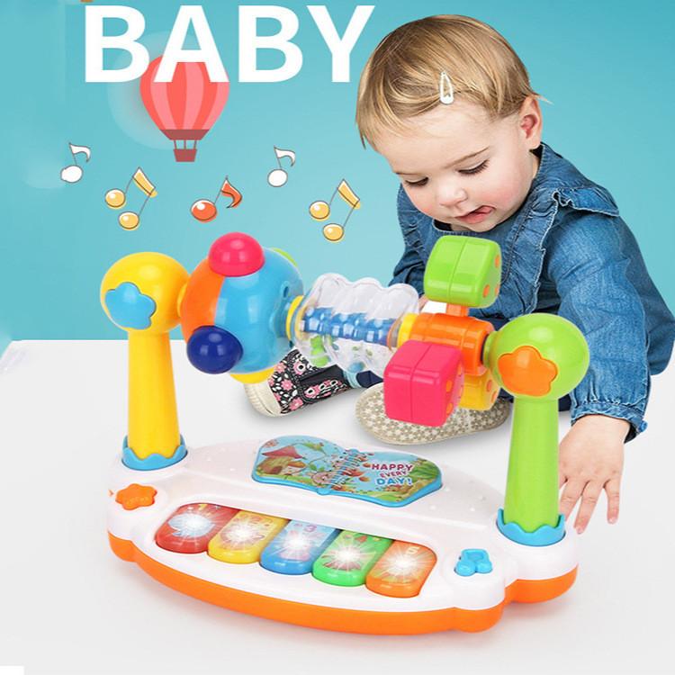 Keyboard Electronic Baby Toy Lights Early Learning Singing Instrument Music
