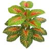 18 Leaves Artificial Tropical Taro Leaf Lifelike Green Taro Leaves  Office Desktop Decoration