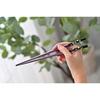 Wakasa lacquered chopsticks (Silver Dance Cherry Blossom BlackPurple 2 pairs) Fukui Prefecture Obama Manufactured in-house Chopstick factory safe rest