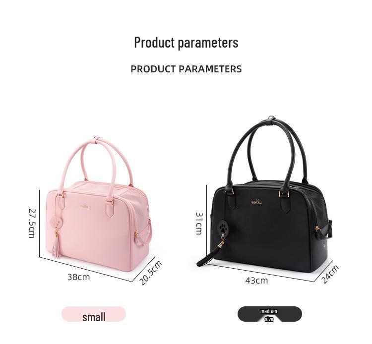Wakytu British Pet Carrier: Large Capacity Cat/Dog Crossbody Bag, Breathable & Comfortable Handbag