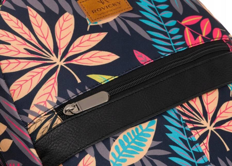 Patterned, urban women's backpack - Rovicky