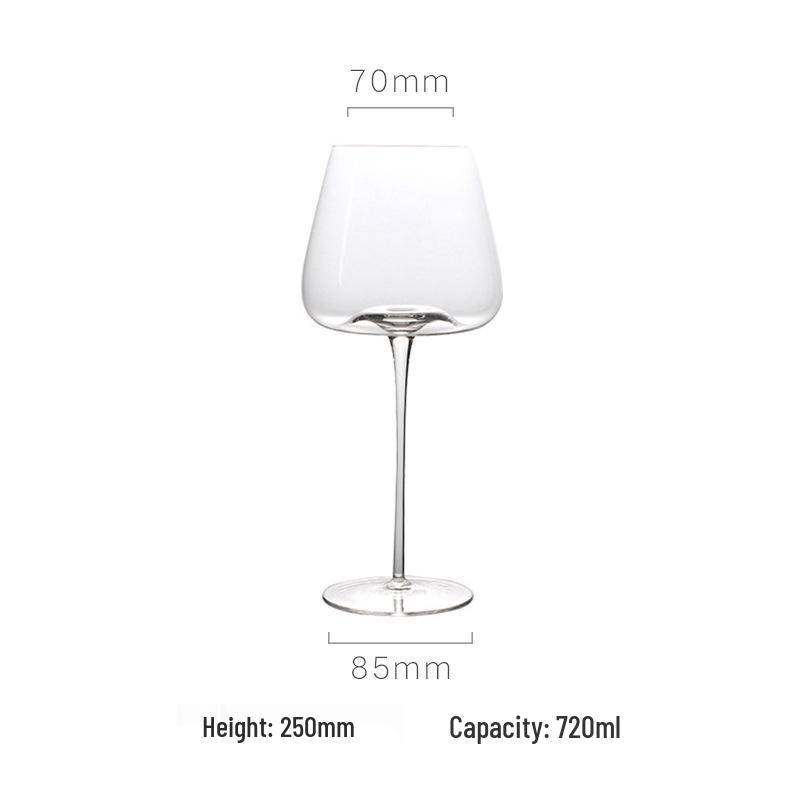 Handmade Burgundy Crystal Wine & Champagne Glass Stemware Set