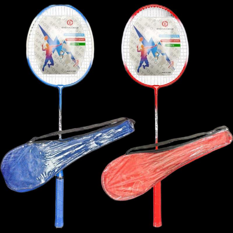 Longchan Durable Badminton Racket Set - Blue (2 Rackets)