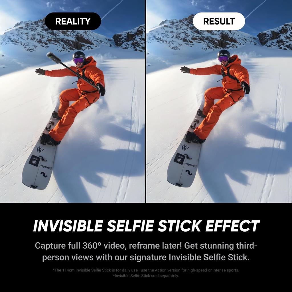 By Sara Insta360 X5 Standard Edition 8K Panoramic Action Camera Excellent Night Selfie Image Interchangeable Lenses Long Battery [Used Takanashi]