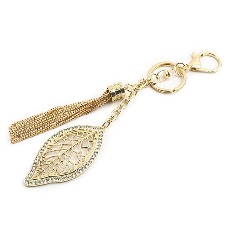 Sophisticated Sturdy Alloy Leaf Pendant Keychain Accessory Portable for Enhancing Your Personalize Styles Casual Wear