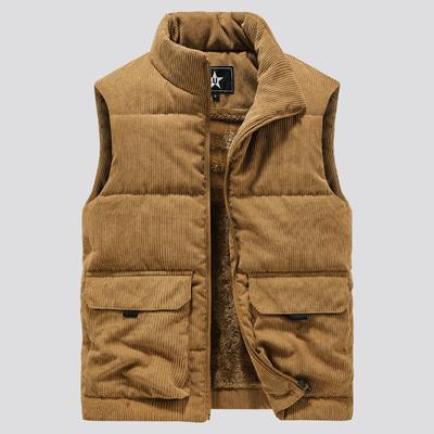 Vest for Men Winter Wool Vest Male Cotton-Padded Vests Coats Men Sleeveless Vest Jackets Warm Waistcoats Clothing
