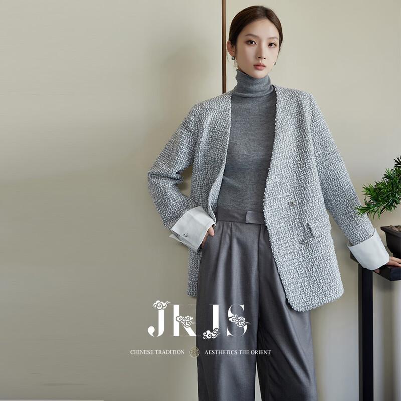 JK&JS Damen High-Waist Gerade Weitbeinige Freizeithose