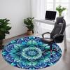 1pc Mandala Artwork Carpet, Round Non Slip Durable Large Size Office Carpet, Suitable for Office