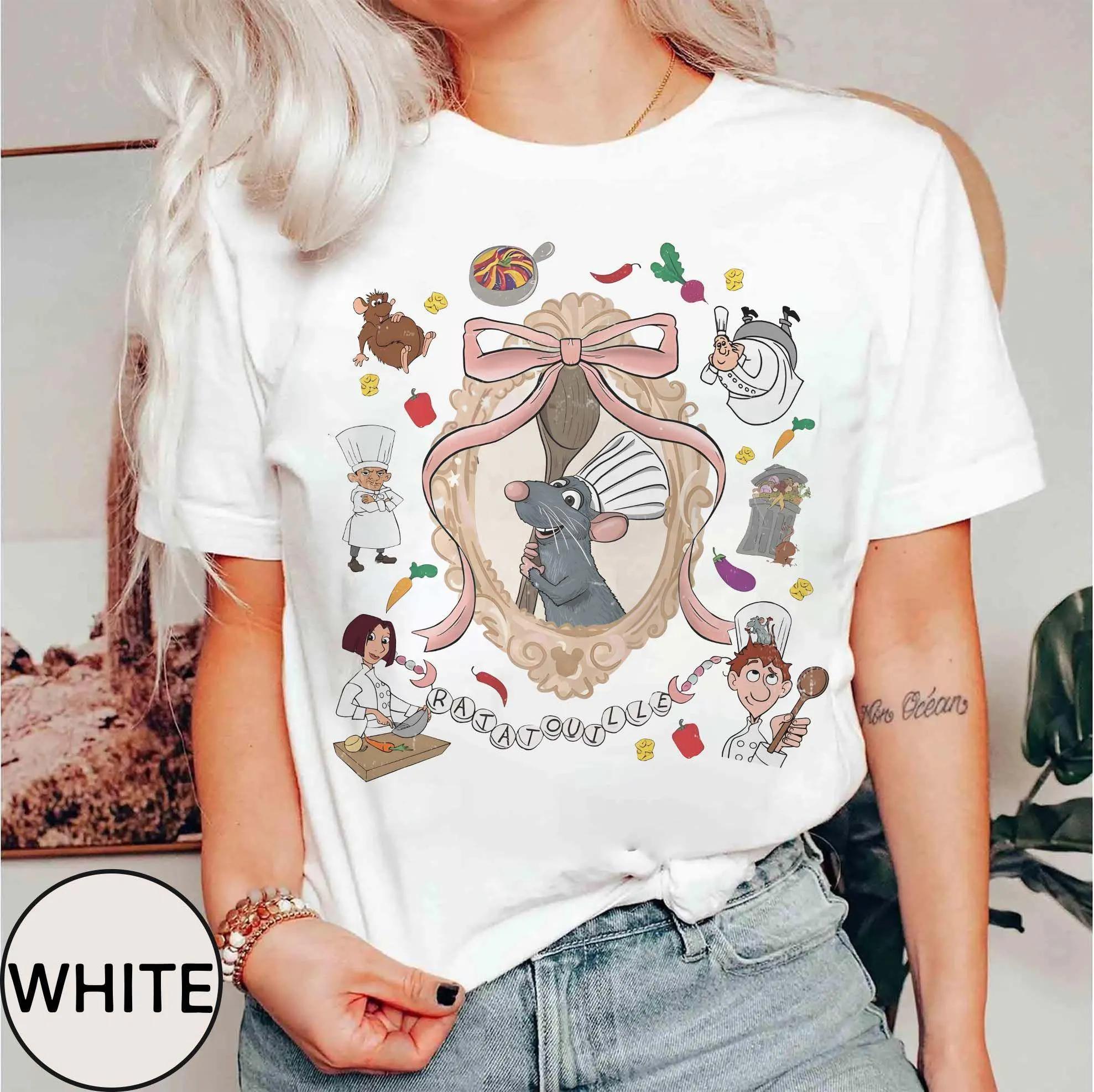 

Trend Casual Bow Little Chef Remy Comfortable Color Food Story Remy Mouse Everyone Can Cook Cute Mouse TShirt 4XL