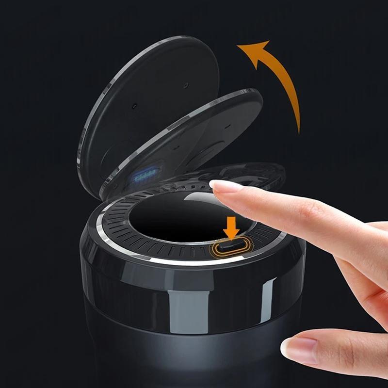 Car Ashtray LED Ceramic Liner For Skoda Octavia Fabia Superb Kodiaq Karoq Kamiq Rapid Yeti Roomster Auto Accessories Keyring EH4