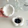 Cute Nordic Flavor Ceramic Sauce Bowl Heart Flowers Shaped Mini Snack Dip Seasoning Small Dish Home Use