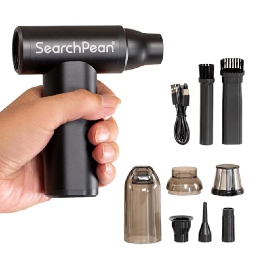 

Cordless Rechargeable Mini 4 in 1 Compressed Air Duster Vacuum 150000RPM with Strong Suction for Home Coffee Bar Grinder Keyboa United States