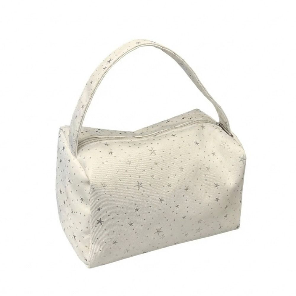 Portable Shining Star Patterns Makeup Bag Large Capacity Handheld Toiletry Bag Storage Bag Home Travel